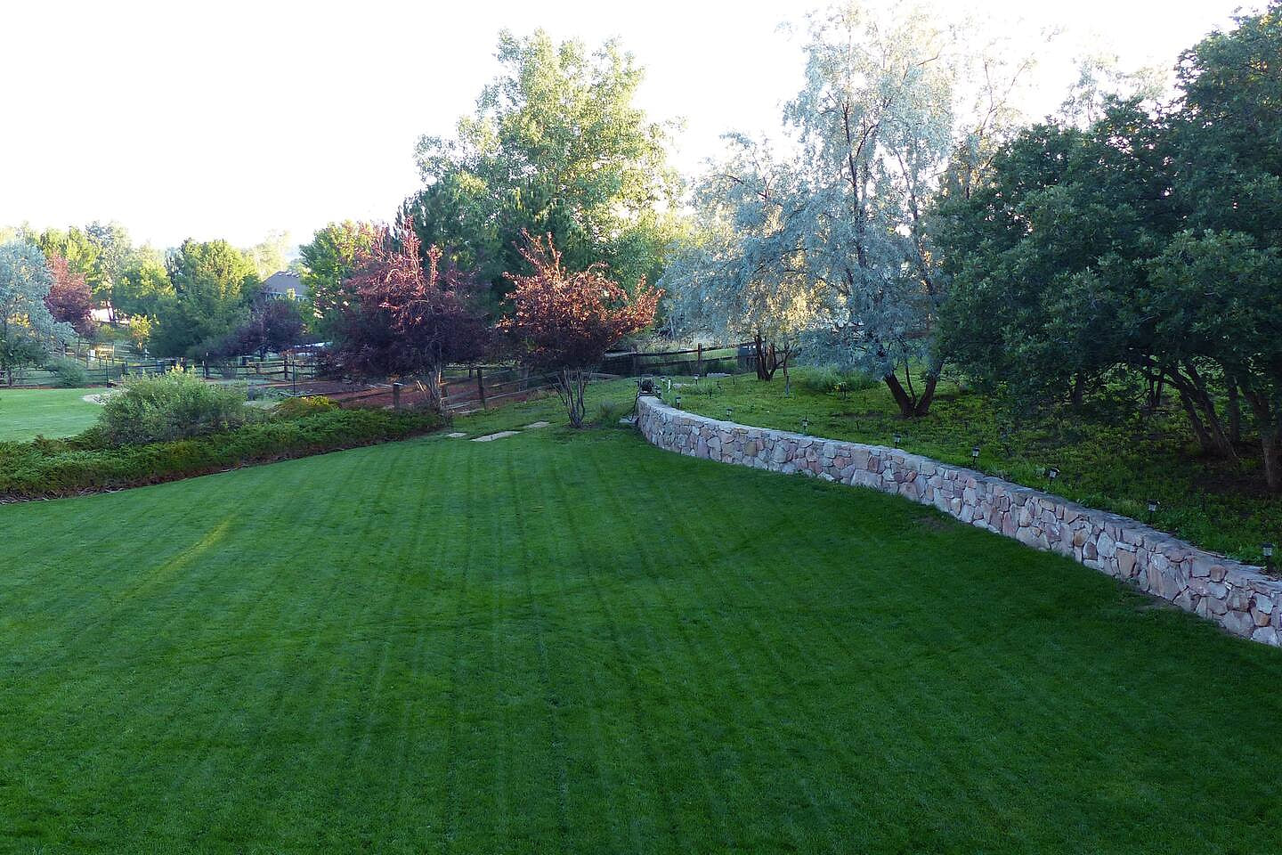 Peaceful and relaxing backyard to enjoy. There are neighbors, but they are quiet and not too close.