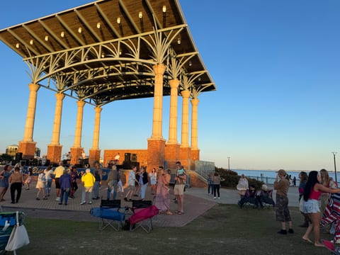 Maritime Park- free concerts on the bay! A 5 minute walk 