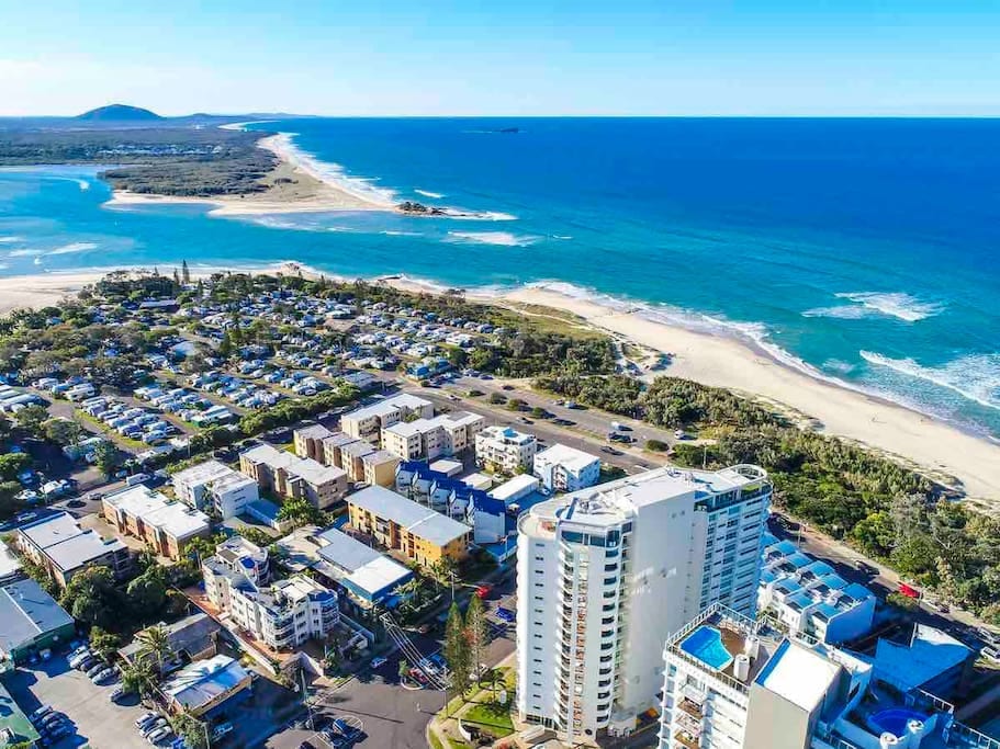 Enjoy the best day of both worlds with easy access to both the surf side and river side beaches