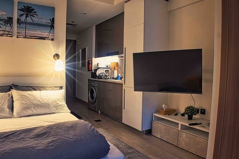 Experience luxury and convenience with our rotating wall mounted TV, perfect for enjoying your favorite shows from anywhere in the room. Sit back, relax, and indulge in the ultimate viewing experience.