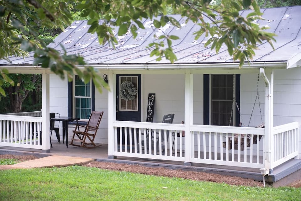Front of home situated on four acres