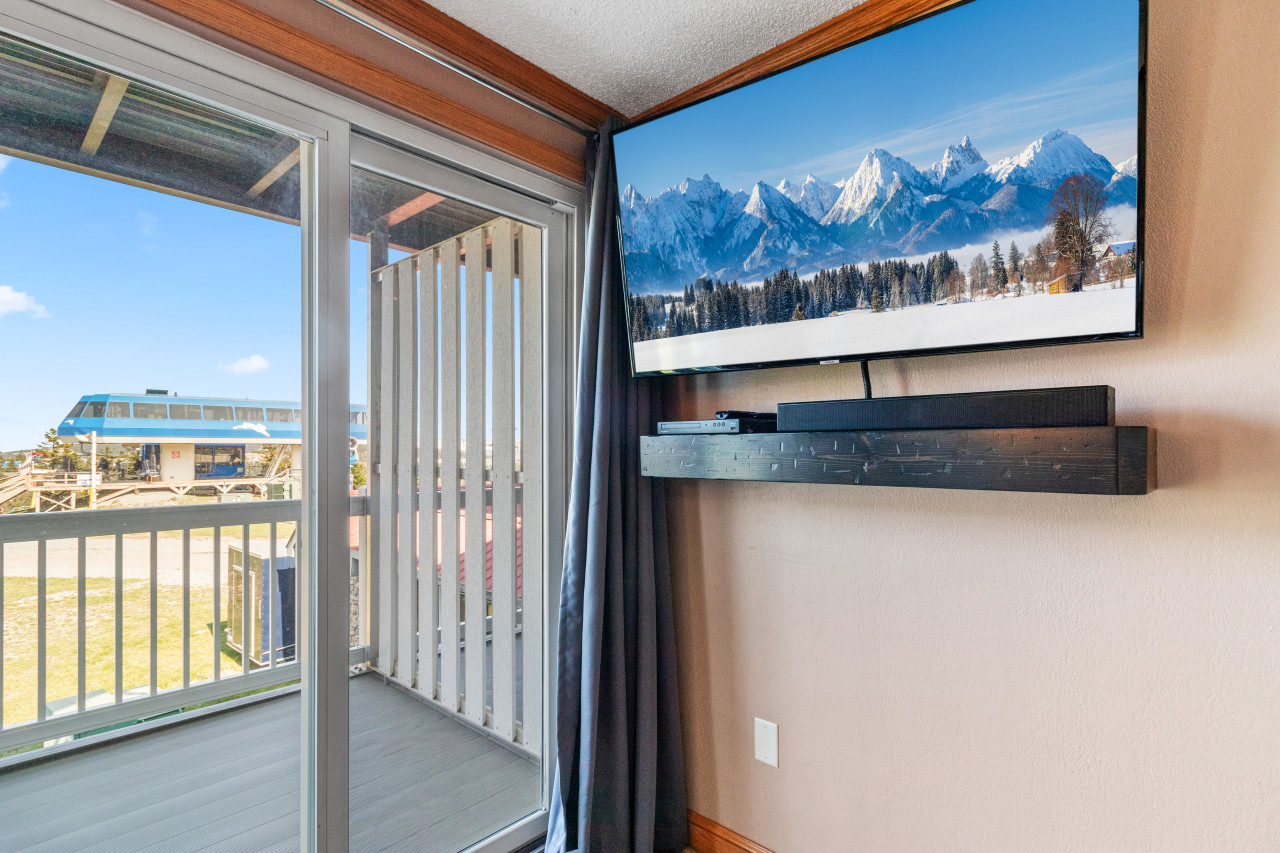 Flat-screen TV with free DISH network and HBO!