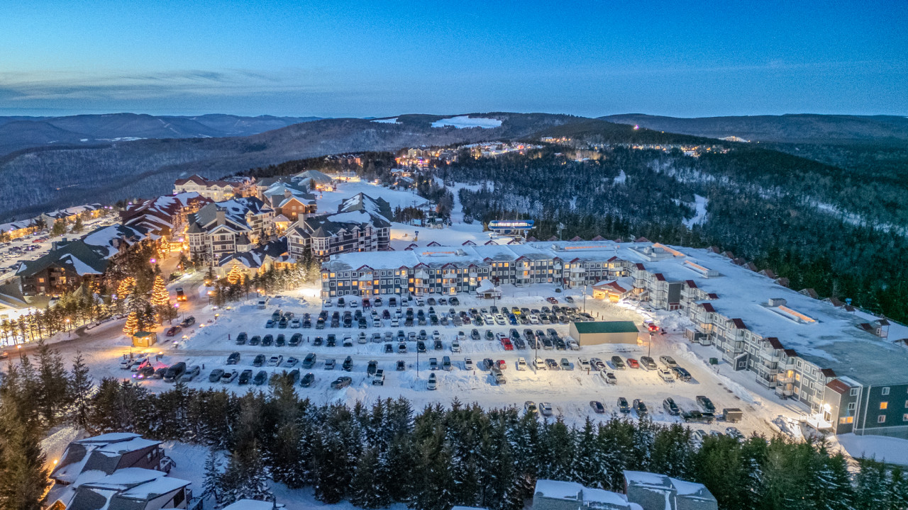 Large gated parking lot at Mountain Ldoge