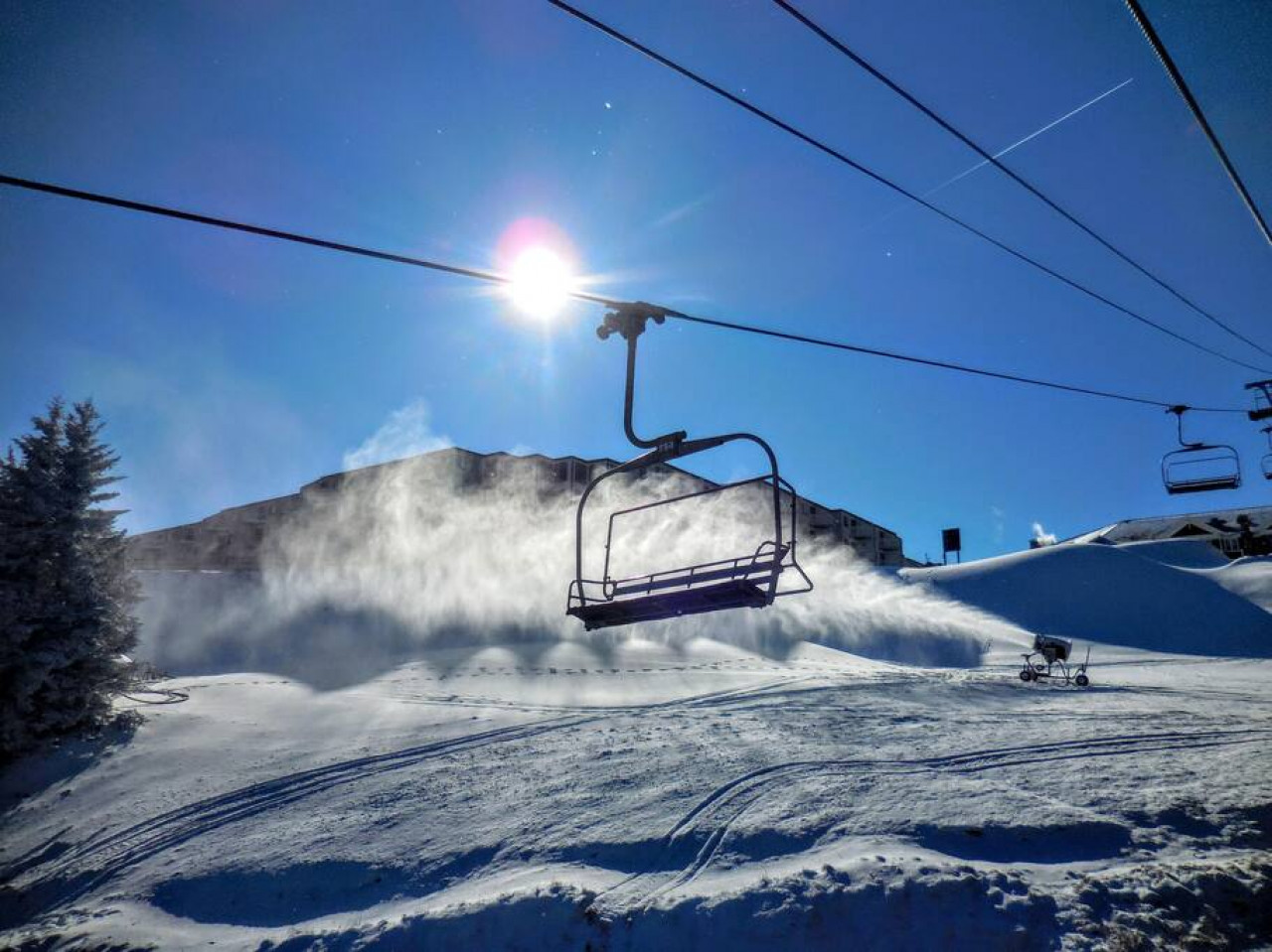 View of Mountain Lodge from the Ballhooter Lift