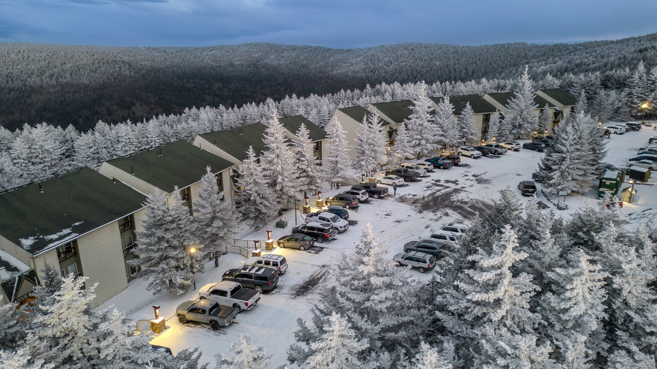 Large gated parking lot