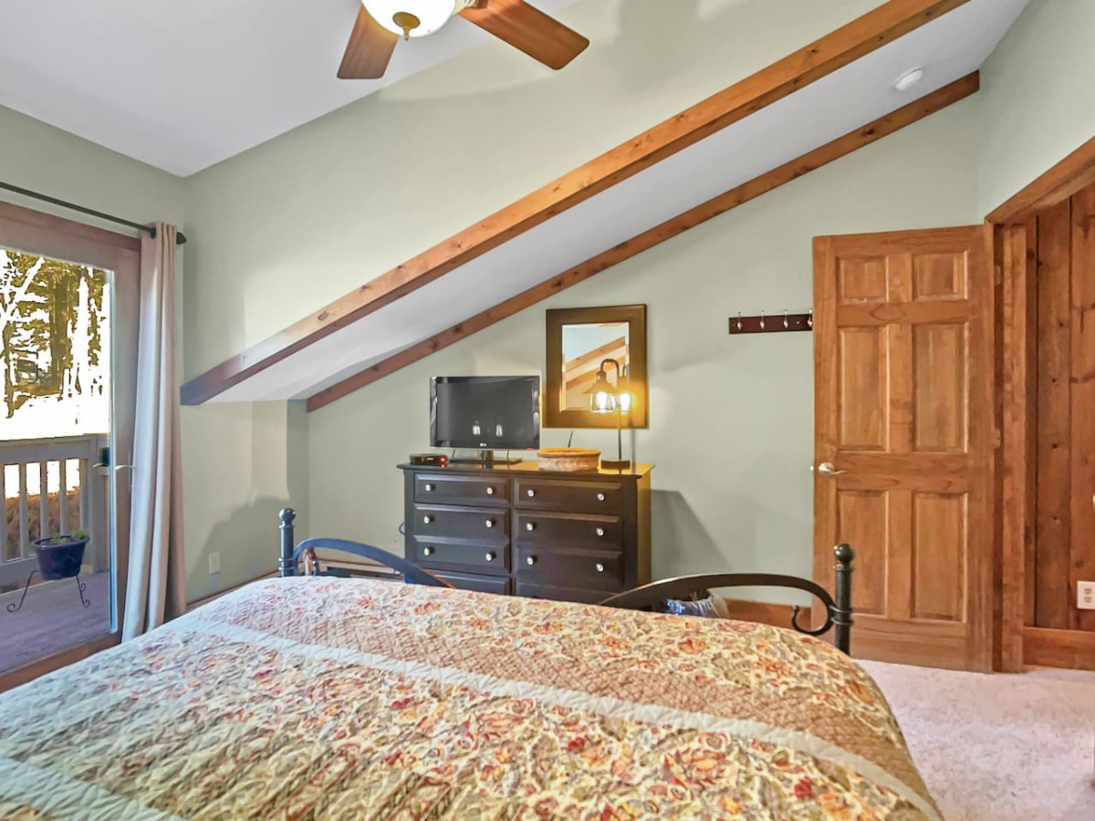 TV and upstairs bedroom