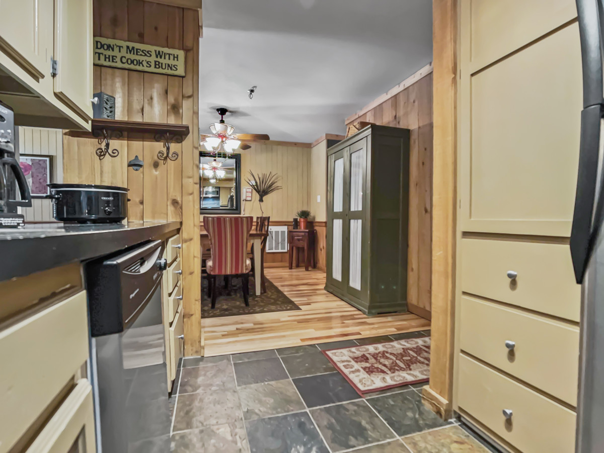 There is a dishwasher in the kitchen