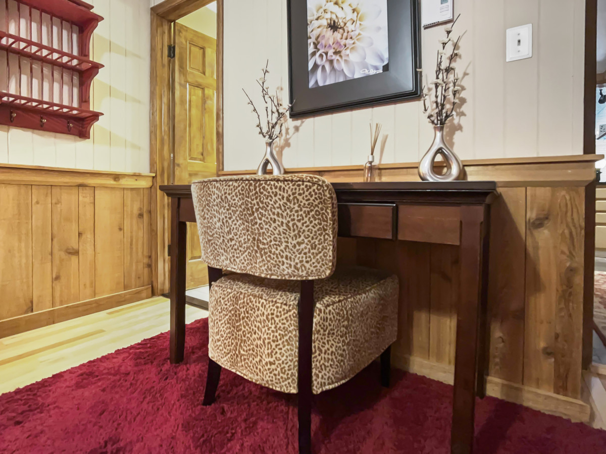 Dedicated workspace in master bedroom