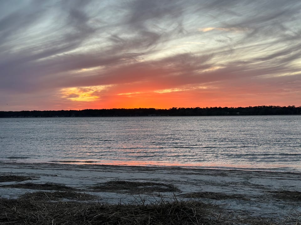 Sunset view at our beach