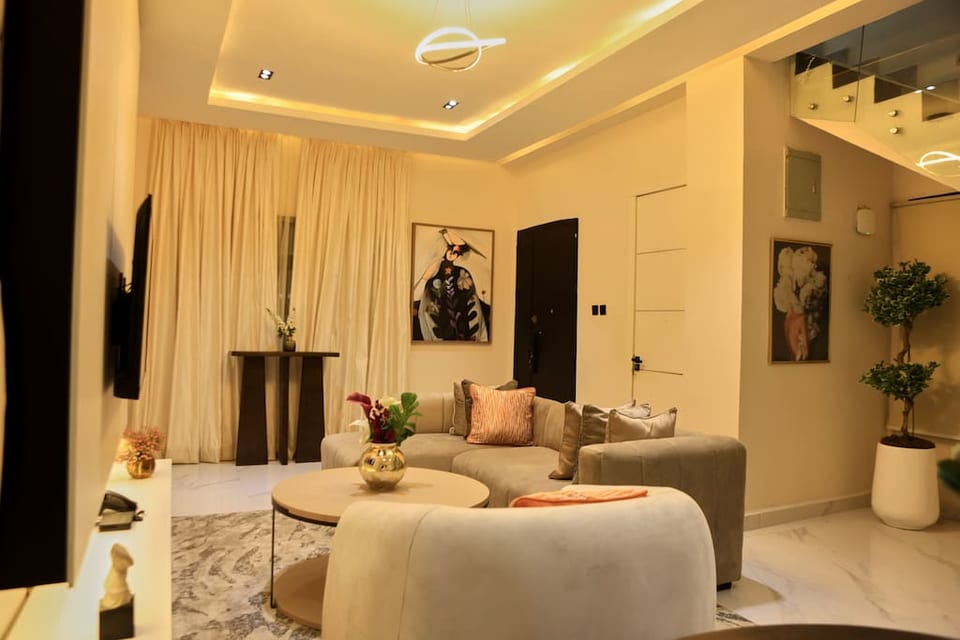 Modern living room with high-end amenities!