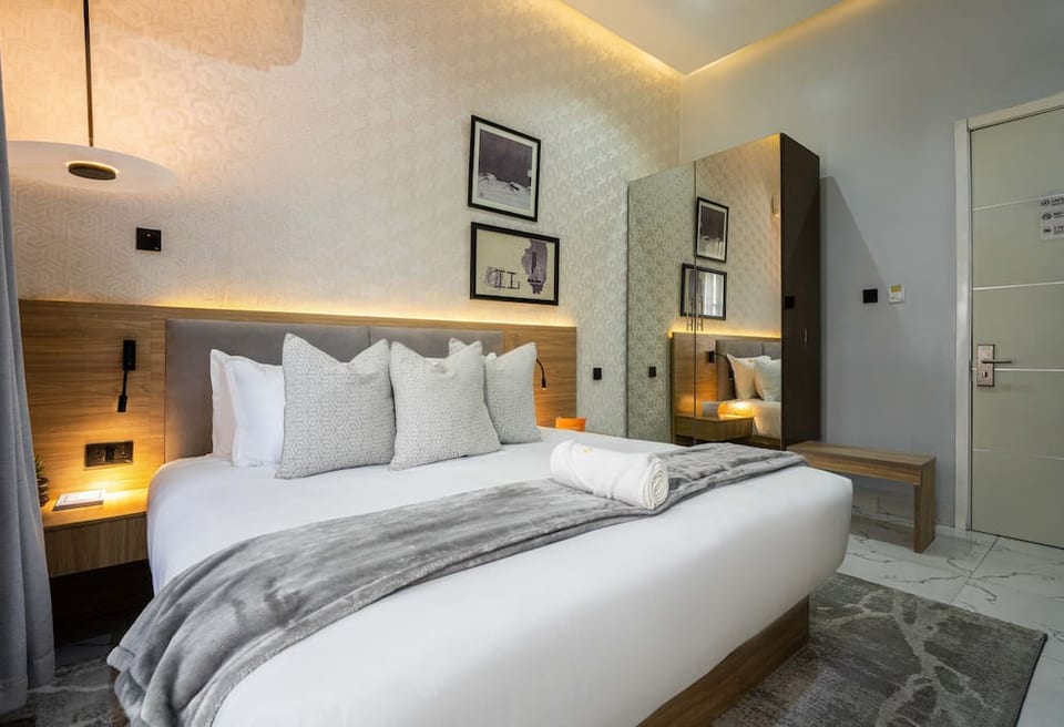 Discover relaxation in our elegant bedroom oasis, a haven of comfort and style.