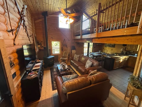 Gather beneath soaring log ceilings, relax by the wood stove, and unwind after a day exploring Angel Fire.