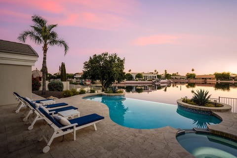 Enjoy gorgeous sunsets on the patio