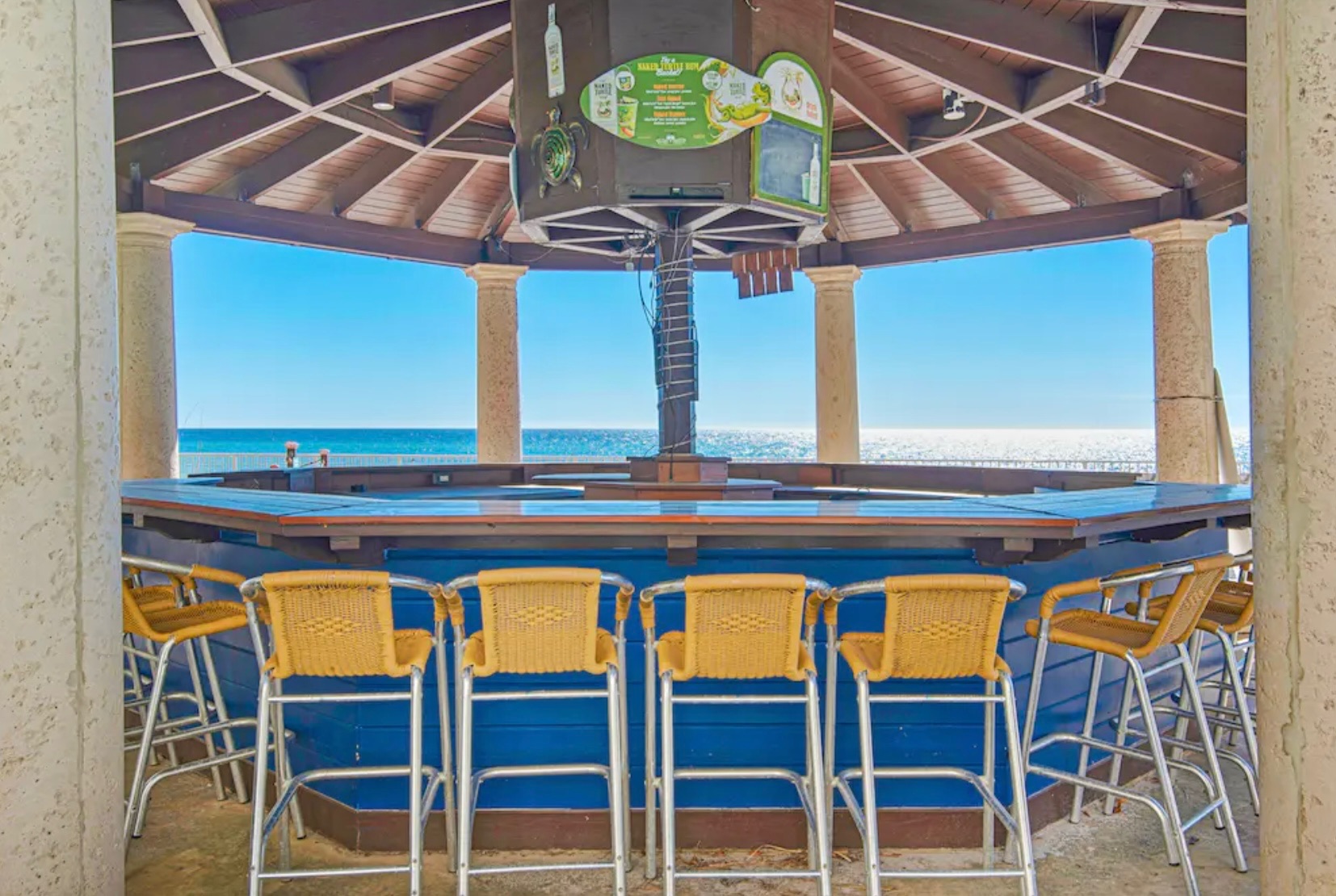 Tiki hut open in summer