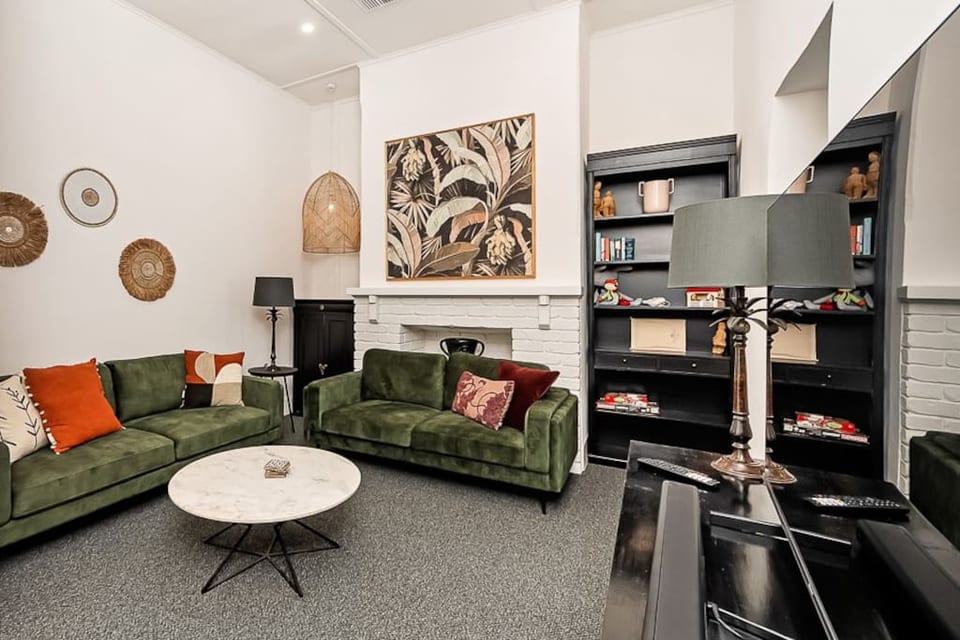 Curl up on the comfy couches. Fast internet streaming TV, books & board games.