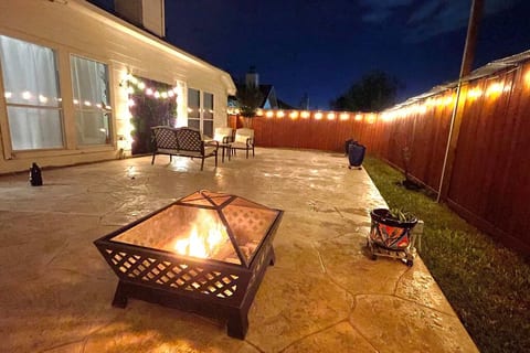 "Charming patio overlooking the garden, a peaceful spot to enjoy your morning coffee "