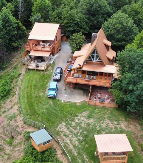 The cabin for rent is the square one