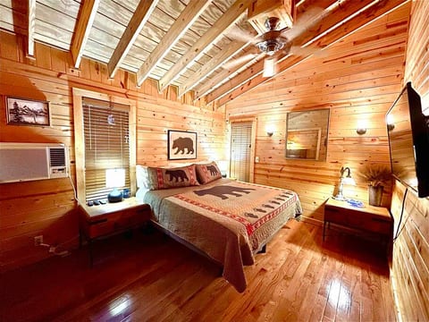 king bed in bedroom is new vibration and motion bed.
