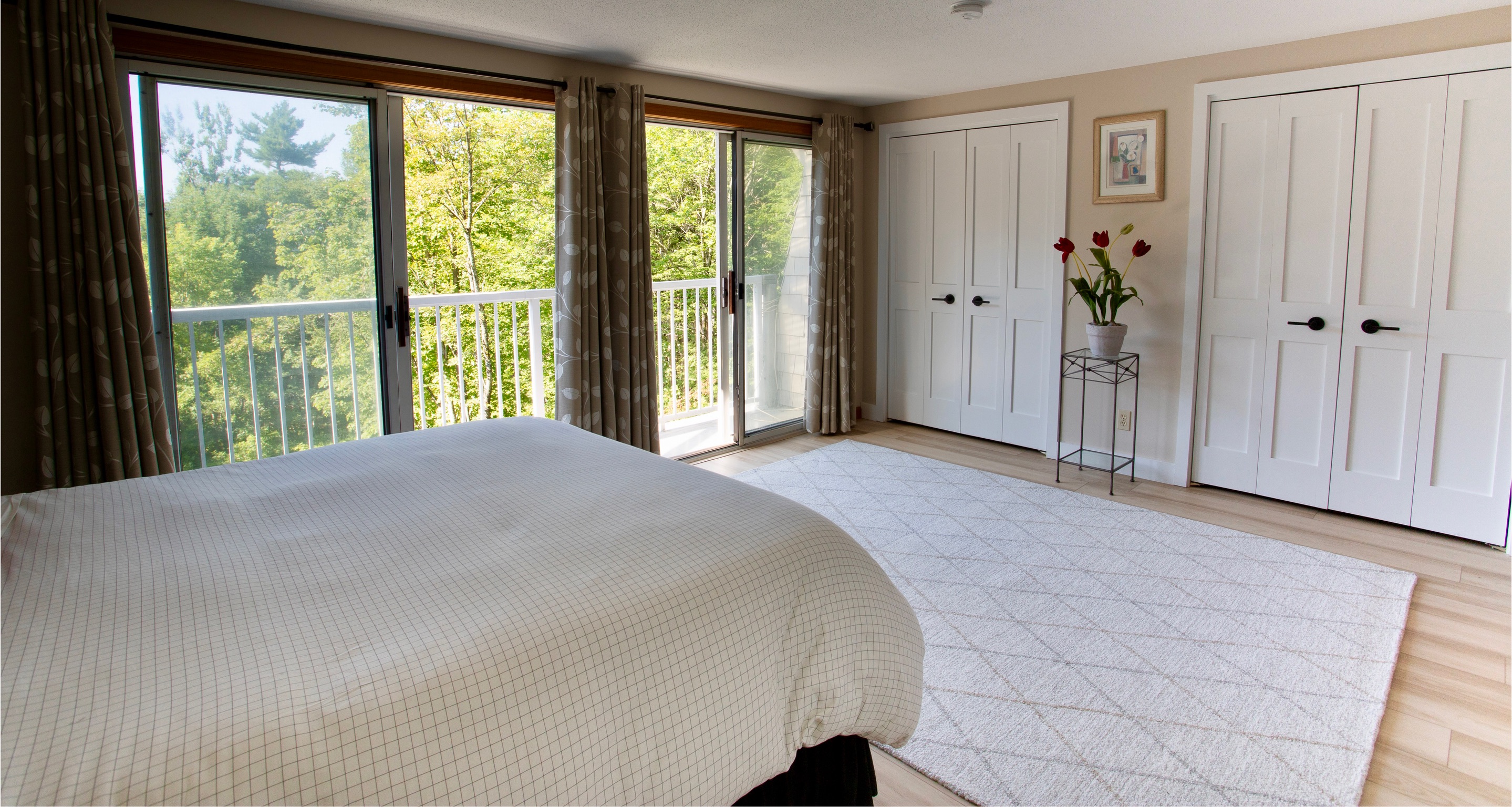 Dresser and double closets give you plenty of room for storage