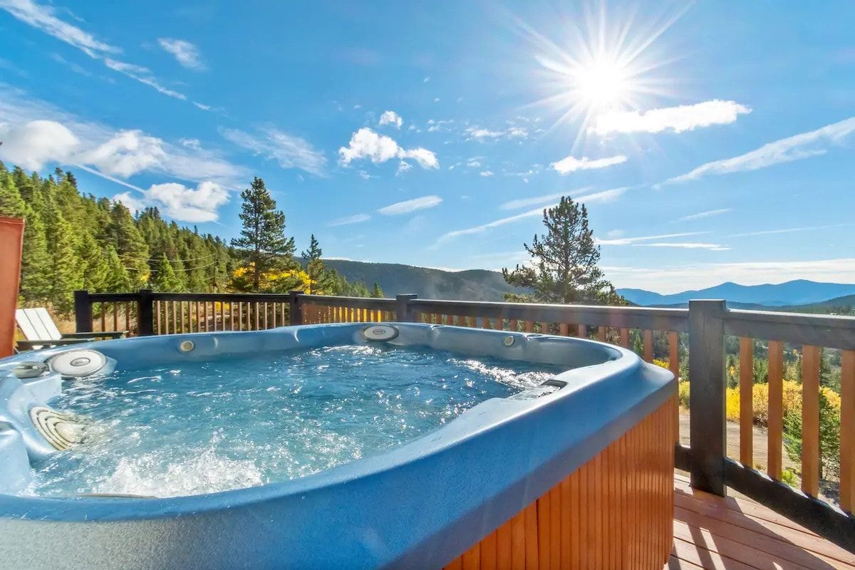 Hot-tub accessed from downstairs living room.

