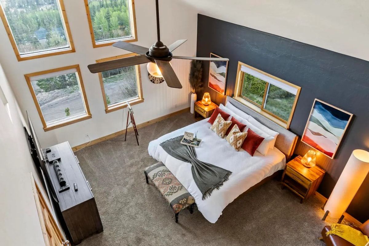 View from Loft to Main floor bedroom
