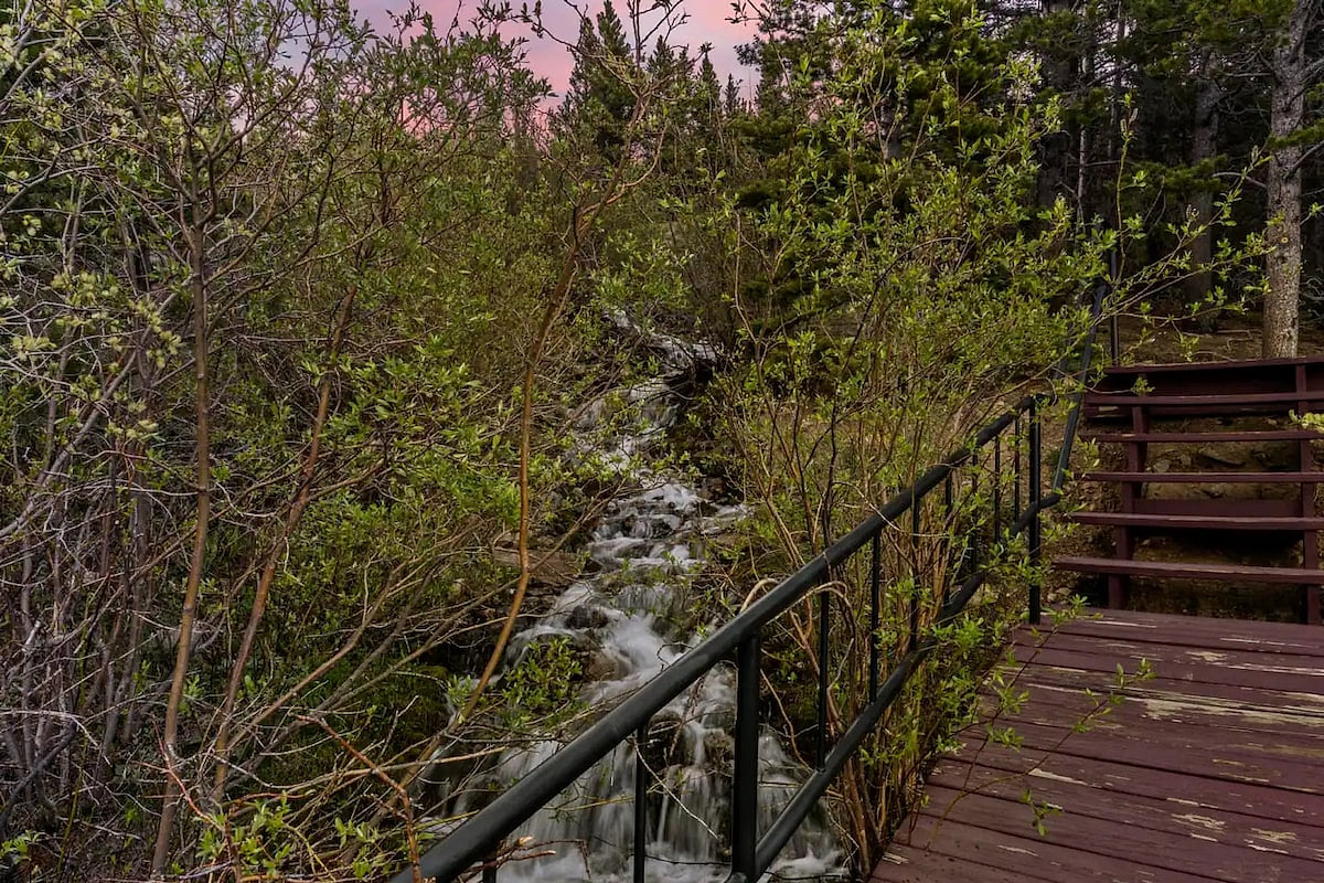 Natural Stream that flows in late spring and Early Summer.
