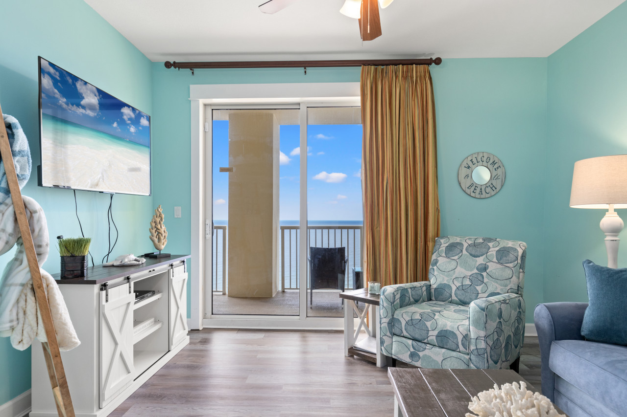 Sleeper sofa in living room