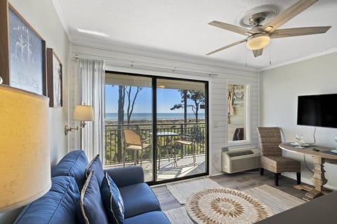 Perfect cozy spot to relax at night and take in the ocean breeze.