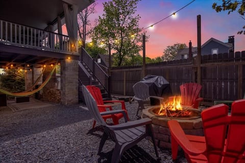 Twilight fire pit