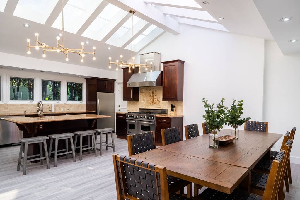 Huge kitchen with skylight
