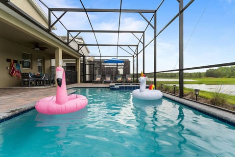 Enjoy our private full size amazing pool and/or spa (hot tub) with water views and views of the conservation area.  Our south facing pool gets sun all day!