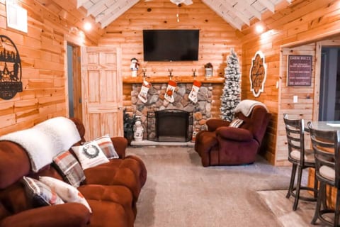 Couch folds close to flat and recliner also does! Please note, indoor fireplace is not operational