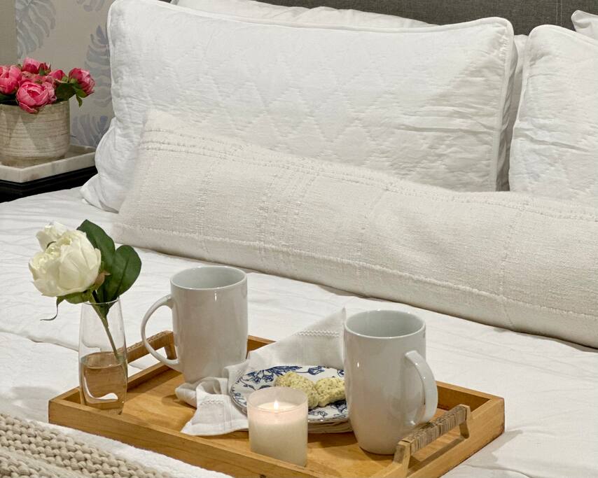 Have a Romantic Breakfast in Bed before heading to the Beach!