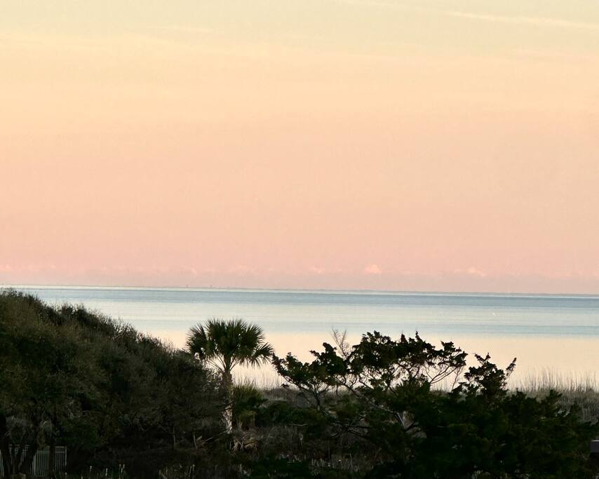 Beautiful view from our Balcony at Sea La Vie! The most magical and exquisite cotton candy sky