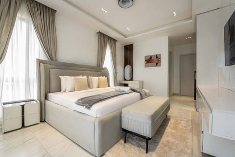 Experience peaceful nights in our beautifully appointed bedroom, designed for ultimate relaxation.