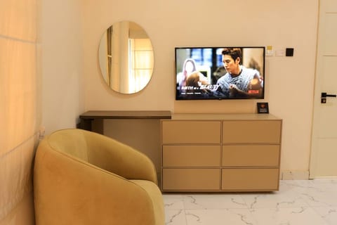 Rest easy in our modern bedroom with smart LED TV!
