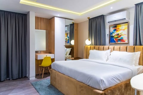 Relax and recharge in our stylish bedroom sanctuary, where elegance meets comfort effortlessly.