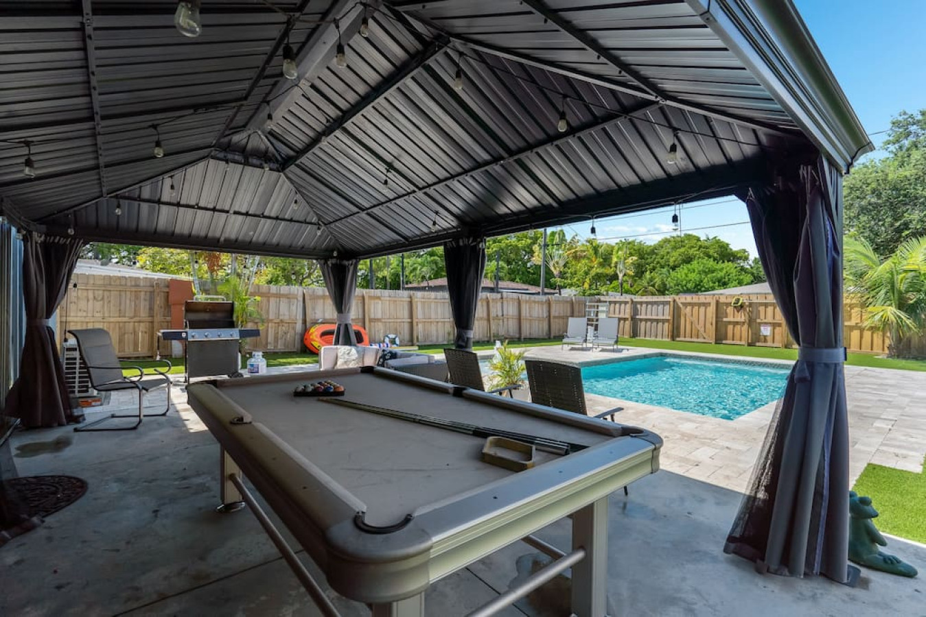 "Cue in for an evening of friendly competition and timeless vibes. This table has seen it all, and it's ready for your next story."