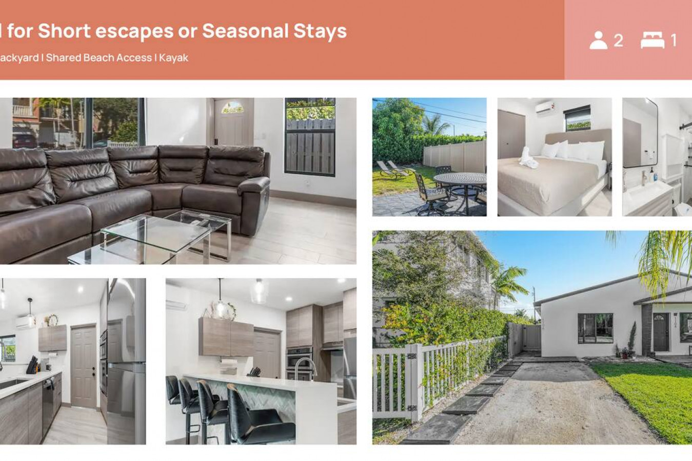 FTL Modern 1 Bed-1 Bath w/ Yard - Fort Lauderdale