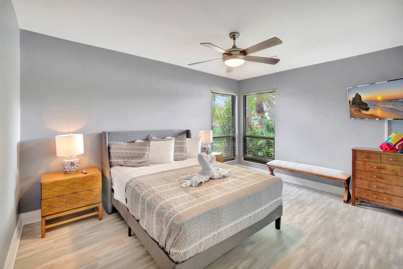 Let the worries of the day melt away in this plush oasis.