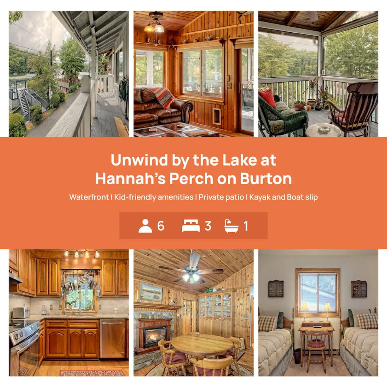 Hannah's Perch on Burton - Top Patio & Bottom Dock
