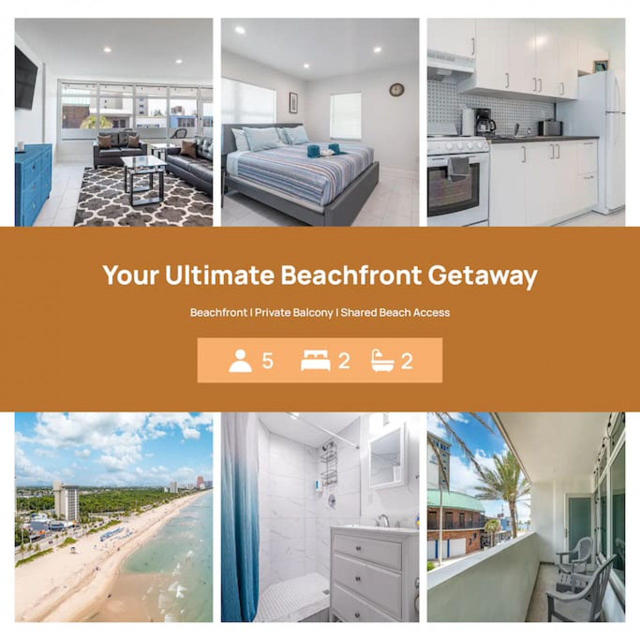 The Purple Pelican~Beachfront w/ Ocean Balcony~#5