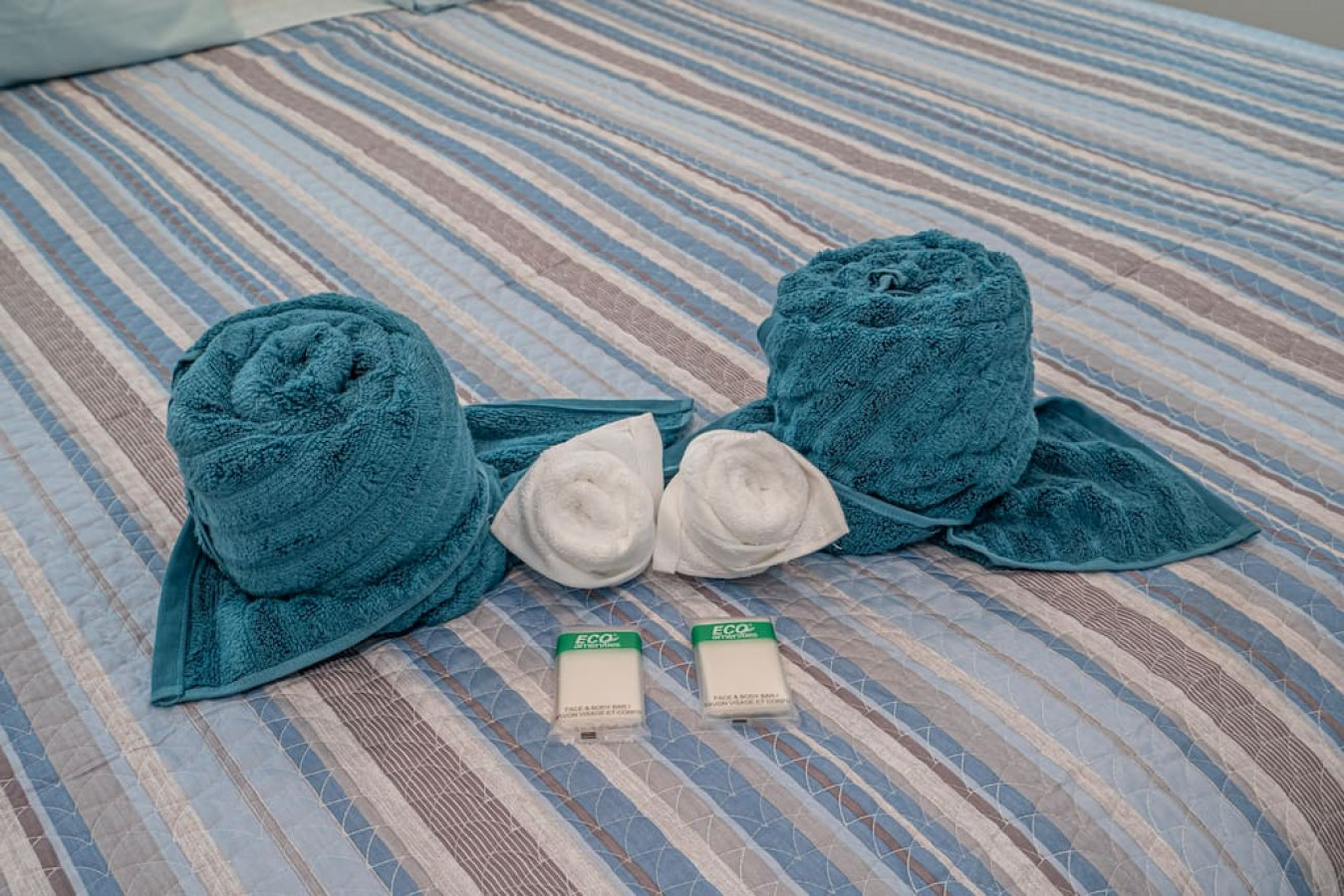 Simple pleasures: the satisfaction of freshly laundered towels.