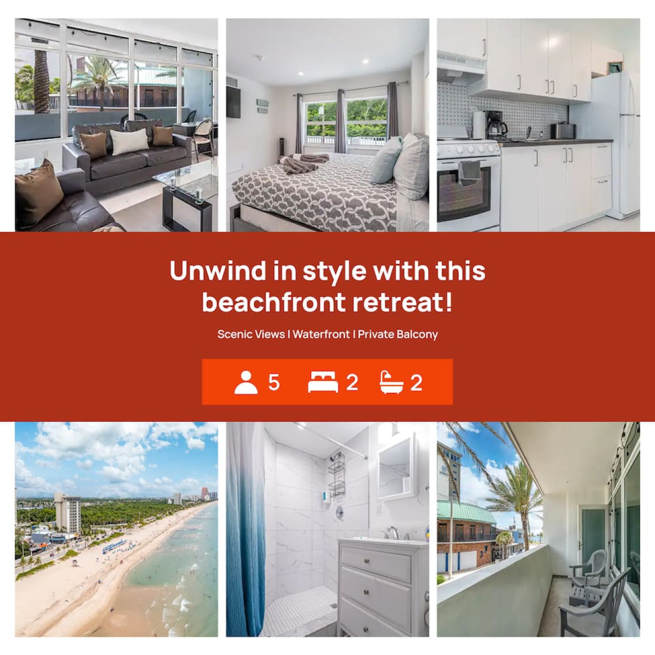 The Purple Pelican~Beachfront w/ Ocean Balcony~#1