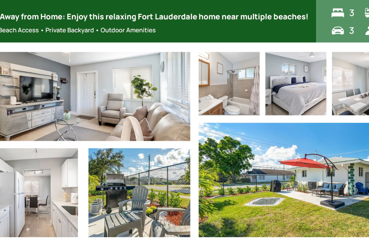 Roxana's 3BR/2BA w/ Modern Interior & BBQ Backyard - Oakland Park