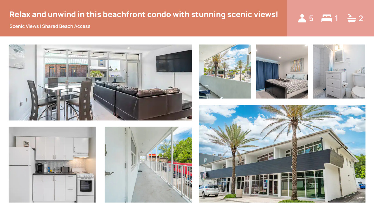 The Purple Pelican~Beachfront w/ Ocean Balcony~#4 - Fort Lauderdale