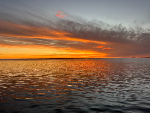 Enjoy sitting on the Sanderling dock and these views!