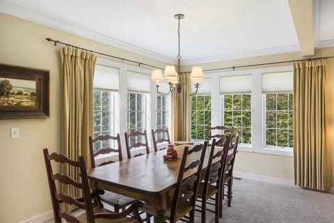 Dining table seats 8