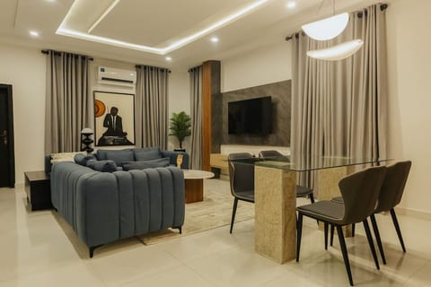 This modern living room area offers luxurious design with stylish elegance and exclusive comfort.