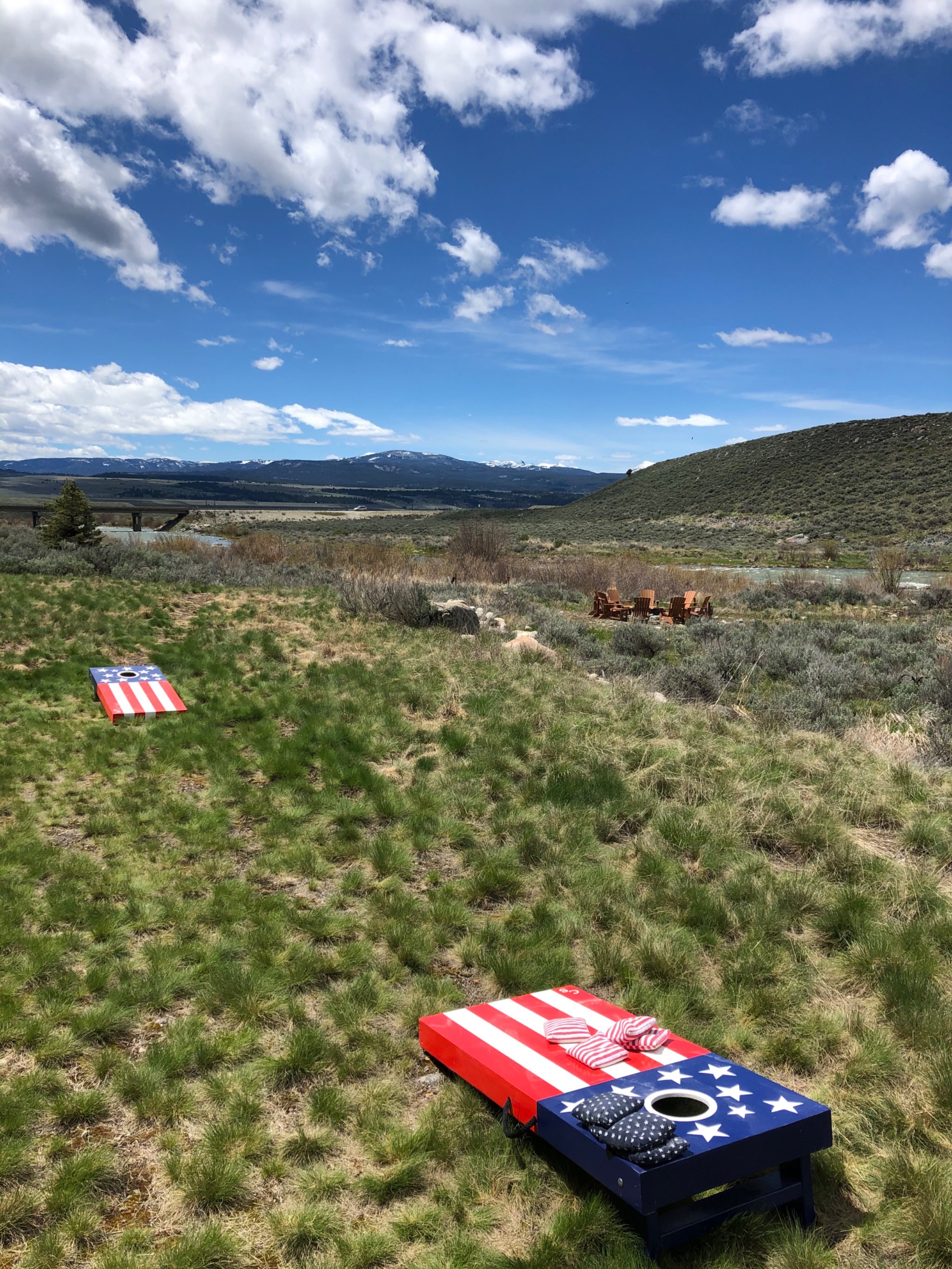 CORN HOLE SET CAN BE ENJOYED OUTSIDE (KEEP INSIDE WHEN NOT IN USE)
